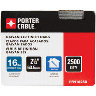Porter Cable 16-Gauge Galvanized Straight Finish Nail  2-1/2 In. (2500 Ct.)