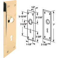 Defender Security Brass Mortise Trim Plate