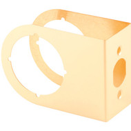Defender Security 1-3/8 In. x 2-3/8 In. Brass Contemporary Door Reinforcer