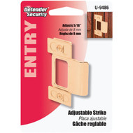 Defender Security Small Brass Adjust-A-Strike Plate