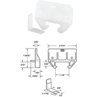 Prime-Line Polyethylene White Track Guide for 9/32 In. X 1-1/8 In. Track (2 Count)