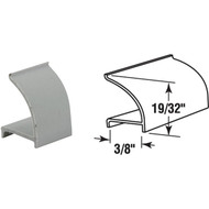 Prime-Line 3/8 In. Dia. x 72 In. L. Gray Vinyl Rigid Snap-In Glass Spline