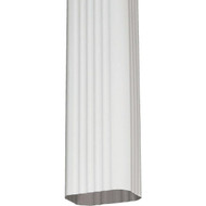 Spectra Metals 3 In. x 4 In. White Aluminum Downspout