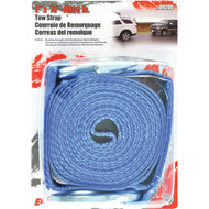 Erickson 2 In. x 15 Ft. 4250 Lb. Polyester Tow Strap with Hooks  Blue