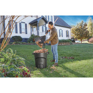 Rubbermaid Roughneck 20 Gal. Black NonWheeled Vented Trash Can with Lid