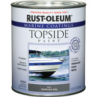 Rust-Oleum Gloss Marine Boat Topside Paint  Battle Gray  1 Qt.