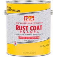 Do it Best Rust Coat Oil-Based Gloss Enamel  Bright Yellow  1 Gal.