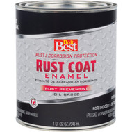 Do it Best Rust Coat Oil-Based Flat Enamel  Black  1 Qt.