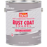 Do it Best Rust Coat Oil-Based Gloss Enamel  Medium Gray  1 Gal.