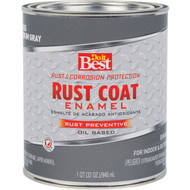 Do it Best Rust Coat Oil-Based Gloss Enamel  Medium Gray  1 Qt.
