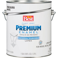 Do it Best Fast Dry Acrylic Latex Gloss Premium Enamel  White  1 Gal.