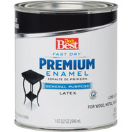 Do it Best Fast Dry Acrylic Latex Flat Premium Enamel  Black  1 Qt.