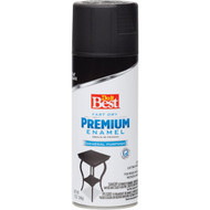Do it Best Premium Enamel 12 Oz. Flat Spray Paint  Black