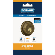Schlage Antique Brass Single Cylinder Deadbolt