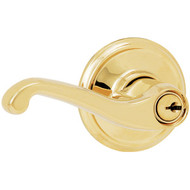 Schlage Ultima Bright Brass Flair Entry Door Lever