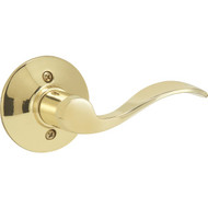 Schlage Bright Brass Right-Hand Accent Dummy Door Lever