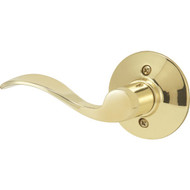 Schlage Bright Brass Left-Hand Accent Dummy Door Lever
