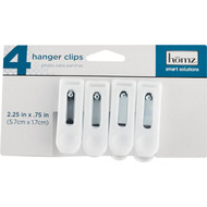 Homz Smart Solutions White Plastic Hanger Grip Clip (4-Pack)