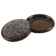 Do it 2 In. Inner Diameter Round Metal Cup/Felt Furniture Leg Cup (4-Pack)