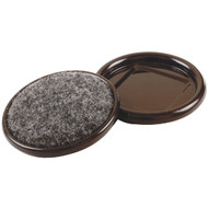 Do it 2-1/2 In. Inner Diameter Round Metal Cup/Felt Furniture Leg Cup  (4-Pack)