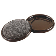 Do it 1-1/4 In. Inner Diameter Round Metal Cup/Felt Furniture Leg Cup  (4-Pack)