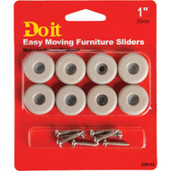 Do it 1 In. Round Adhesive and Screw on Furniture Glide  (8-Pack)