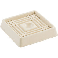 Do it 2 In. Inner Dimension Square Almond Furniture Leg Cup  (4-Pack)