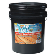 One TIME Clove Brown Wood Preservative  Protector & Stain All In One  5 Gal.