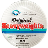 AJM 9 In. Original Heavyweights Paper Plates (80-Count)