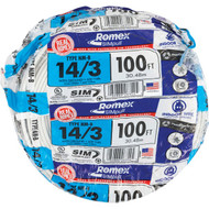 Romex 100 Ft. 14/3 Solid White NMW/G Electrical Wire