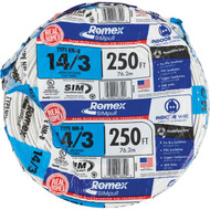 Romex 250 Ft. 14/3 Solid White NMW/G Electrical Wire