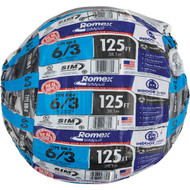 Romex 125 Ft. 6/3 Stranded Black NMW/G Electrical Wire