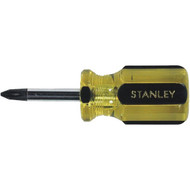 Stanley 100 PLUS #2 x 1-3/16 In. Stubby Phillips Screwdriver w/Blk Oxide Tip