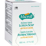 Micrell 800mL Antibacterial Lotion Soap Refill for Micrell Bag-in-Box Dispenser
