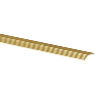 Do it Satin Gold Fluted 1-3/8 In. x 6 Ft. Aluminum Carpet Trim Bar  Wide