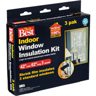 Do it Best 42 In. x 62 In. Indoor Shrink Film Window Kit  (3-Pack)