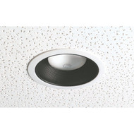 Thomas 6 In. White Trim w/Black Step Baffle Recessed Fixture Trim