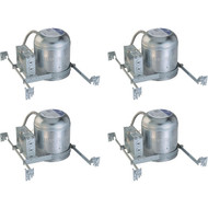 Thomas 6 In. New Construction IC/Non-IC Rated White Recessed Light Kit (4-Pack)