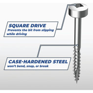 Kreg #6 1 In. Fine Pan Head Zinc Pocket Hole Screw (100 Ct.)