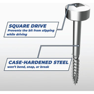 Kreg #7 1 In. Coarse Pan Head Zinc Pocket Hole Screw (100 Ct.)