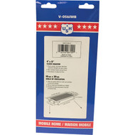 United States Hardware 4 In. x 8 In. x 1-5/16 In. White Steel Floor Register