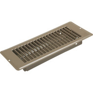 United States Hardware 4 In. x 10 In. x 1-5/16 In. Brown Steel Floor Register