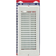 United States Hardware 4 In. x 10 In. x 1-5/16 In. White Steel Floor Register