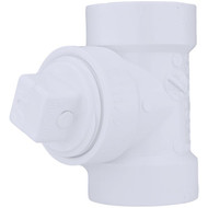 Charlotte Pipe 1-1/2 In. Test PVC Tee with Hex Plug