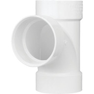 Charlotte Pipe 4 In. Schedule 40 Sanitary PVC Tee