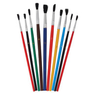 Smart Savers Assorted - 1/8 In. To 1/4 In. Polyester Artist Brush Set (10-Piece)