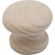 Do it Wood Hardwood Round 1-1/4 In. Cabinet Knob  (2-Pack)