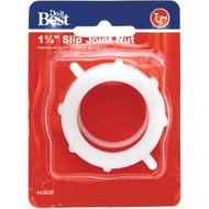 Do it 1-1/4 In. White Plastic Slip Joint Nut