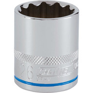 Channellock 1/2 In. Drive 26 mm 12-Point Shallow Metric Socket