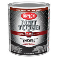 Krylon Rust Tough Oil-Based Gloss Rust Control Enamel  Brown  1 Qt.